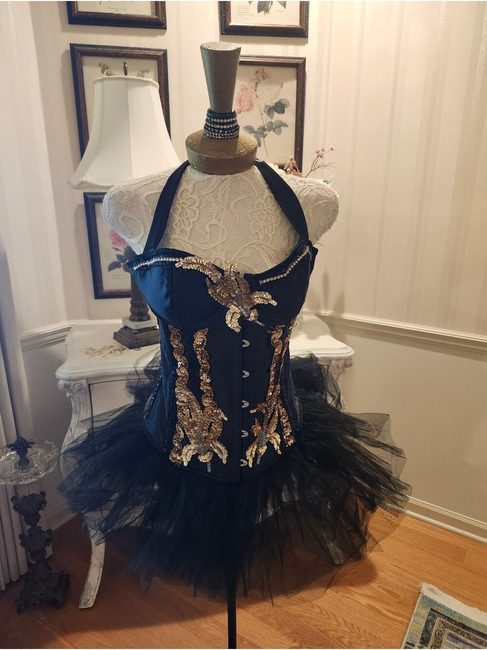 Custom OOAK Dark Queen Whimsigoth Corset Costume Victoria Velvet L